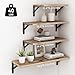 YGEOMER Floating Shelves for Wall Different Sizes Farmhouse Wall Shelf for Bedroom, Bathroom Storage, Living Room and Kitchen Decor(Set of 4)