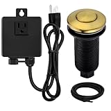 SINKINGDOM Garbage Disposal SinkTop Air Switch Kit with Long Button,Brass Made Cover,Champagne Bronze