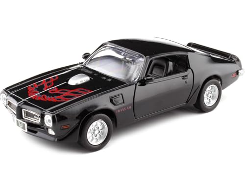 1973 Pontiac Firebird Trans Am Black 1/24 Diecast Model Car by Motormax