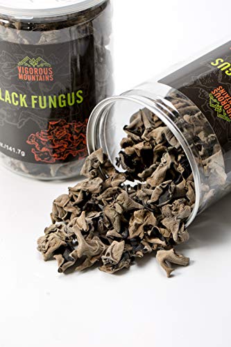 VIGOROUS MOUNTAINS Dried Black Fungus Woodear Mushrooms for Cooking (5.00, Ounces)