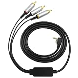Luatoxry Cable Audio Video Cord, 1.5M AV Replacement Cable, ABS Video Adapter Cord with Streamlined Design, Compact AV Wire Component Compatible with PSP2000 3000, 1Pcs
