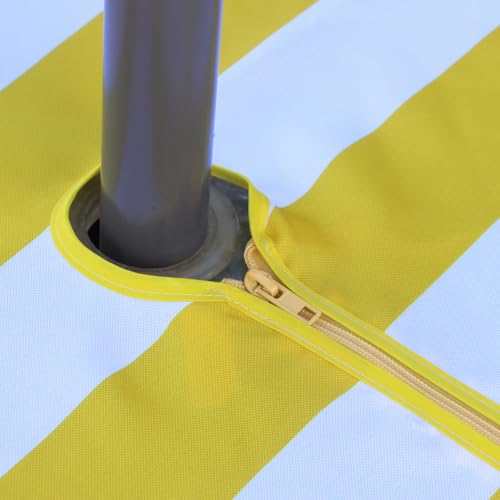 Image of EHouseHome Outdoor and Indoor 70inch Round Tablecloth with Umbrella Hole and Zipper, Waterproof Zippered Patio Cloths, Spring /Summer Table Covers for Backyard Circular Table /BBQs /Picnic