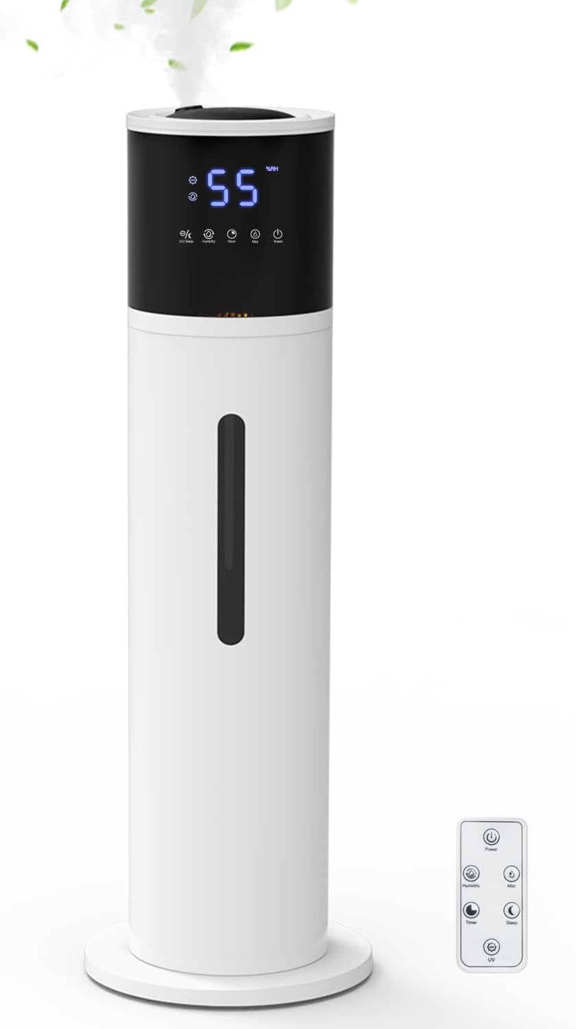 13L Humidifier Large Room, 100H Runtime 28 dB Quiet Cool Mist Air Humidifiers for Bedroom, Baby Nursery, Living Room