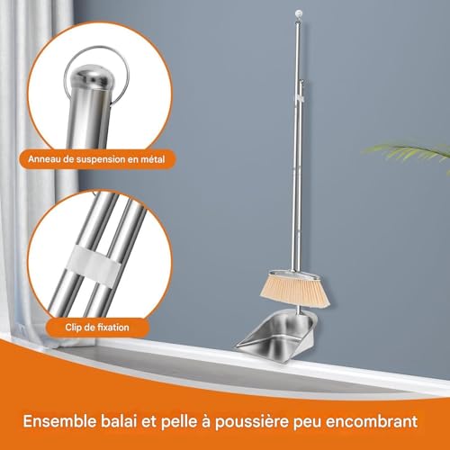 Outil de nettoyage sol acier inoxydable durable pour maison et bureau - 3