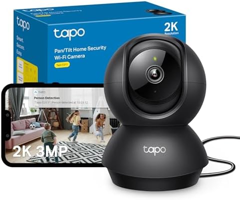 Tapo C211 2K 3MP Pan/Tilt Indoor Camera House Security Camera, Wi...