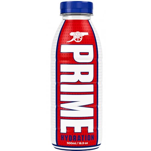 Image of PRIME - (Arsenal) Hydration Drink 16.9 fl oz ℮ (500ml) By COUGAR | Electrolyte Sports Beverage With Coconut Water & Vitamins | Refreshing Ready To Drink Hydration Drink For Active Lifestyle & Daily Refreshment - (Imported-UK)