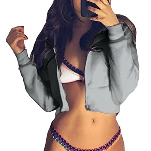 Hoodies court femme veste casual idéale pour le quotidien urbain