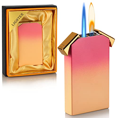 Encendedor Dual Flame Recargable Butano Rosa miniatura 1