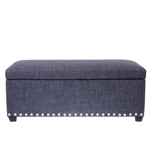 THE CREW FURNITURE Frigate Storage Ottoman Charcoal