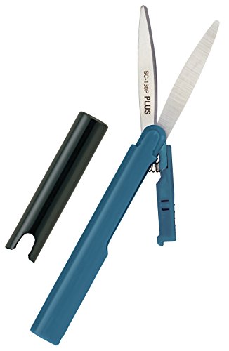 Plus Pen Style Compact Twiggy Scissors with Cover, Black (34610)