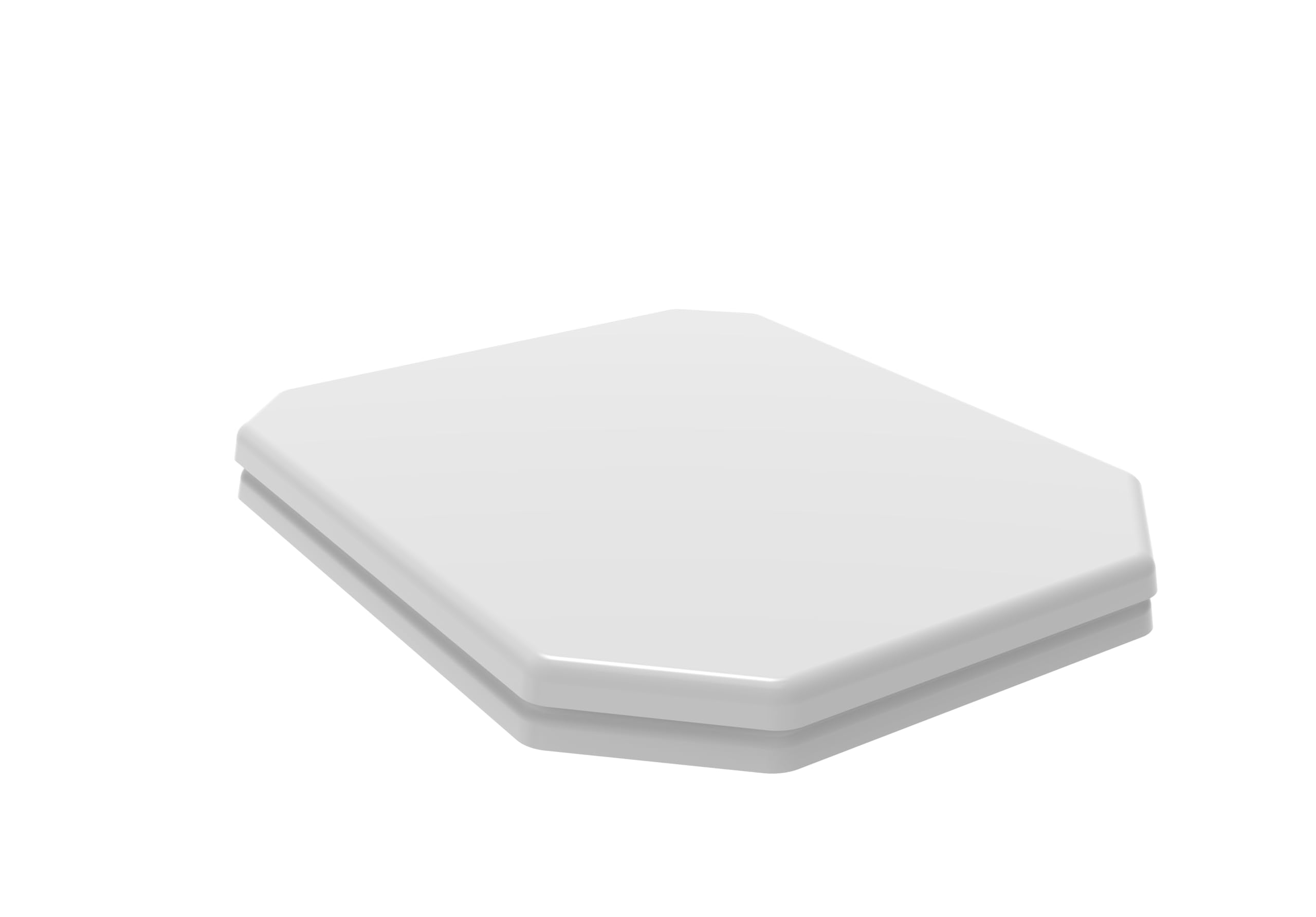 Grünblatt Toilet Seat 515238 Suitable for Duravit 1930 Automatic Closing and Removable for Cleaning Duroplast White