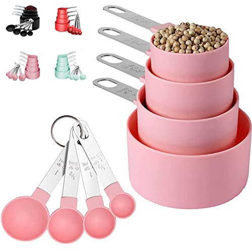 Reviews de Juegos de cucharas medidoras de esta semana. 46 Juegos de 8 Cucharas Medidoras Set,Tazas y Cucharas Medidoras Acero Inoxidable,Herramientas de Medición grabado con Marcas Métricas para,Hornear, Dosificar, Medir Líquidos y Los...