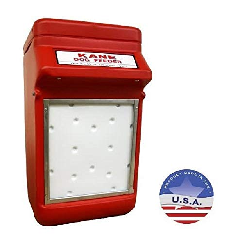 Kane KDF Wall Mount Auto-Shut Dog Feeder, 25 lb Capacity, Bulk Pet Food Dispenser, Outside Dog Bowl is built to last with high density polyethylene and 304 stainless steel