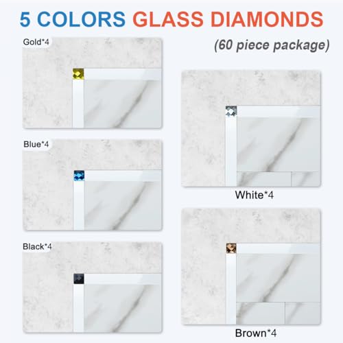 DICOFUN 24-Pack Polished White Peel and Stick Tile Trim, 6" Self Adhesive Molding Edge Trim for Peel and Stick Backsplash - Image 6