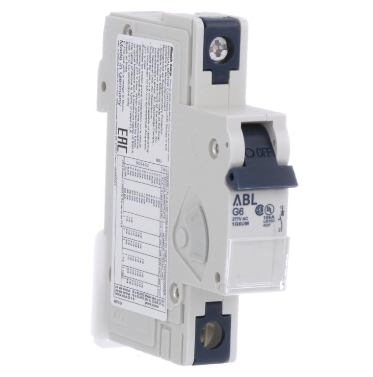 1G6UM, Circuit Breaker; Thermal Magnetic; Handle; 6A; 1 P; G Trip; V-EA Series