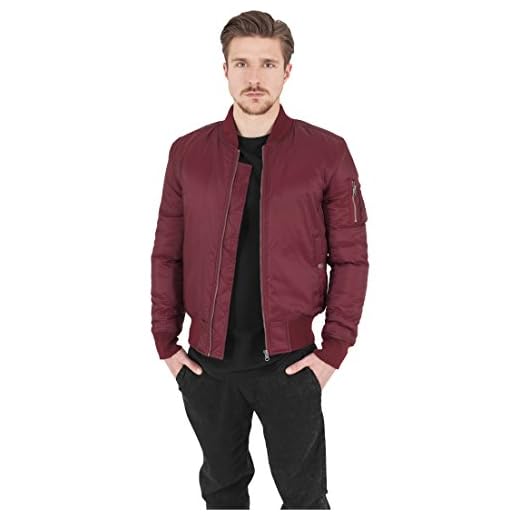 URBAN CLASSICS Chaqueta de Hombre cortavientos de invierno yotoño, tipo bomber de la vieja escuela, acolchada y muy ajustada, tallas S - 5XL