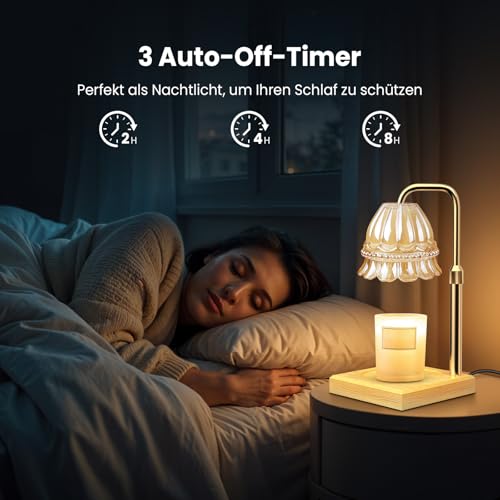 Candle Warmer Lamp Kerzenwärmer Lampe Duftlampe mit Timer mit 2 Glühbirnen für Yankee Candles, Home Decor