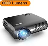 proyector cine antiguo 🎄【Proyector Full HD 1080P】WiMiUS 2019 último proyector 6000 lúmenes, tiene una resolución nativa de 1920 x 1080P, contraste 7000:1 y una relación de aspecto de 16: 9/4: 3, Al ser Full HD tiene 4 veces más detalle que los proyectores 720P, y la última tecnología de súper color le permite disfrutar de imágenes en color más ricas, vívas y realistas, y te ofrece una verdadera experiencia de cine. Además, la nueva función de mejora dinámica hace que los videos sean más fluido cuando jugar a juegos!