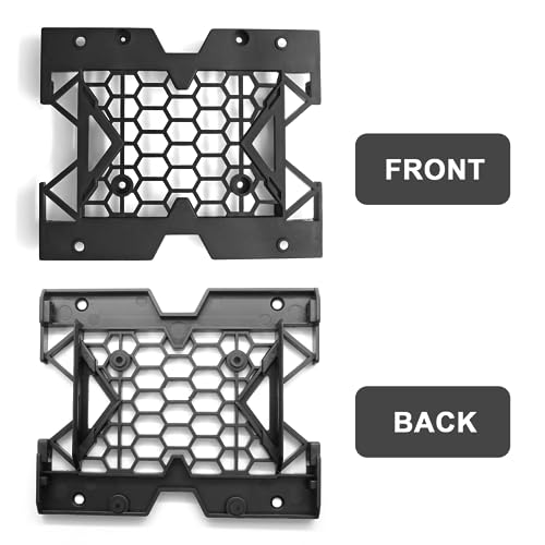 Image of 2pcs 2.5'' SSD 3.5''HDD to 5.25'' Mounting Bracket, SSD HDD Tray Caddy Hard Drive Bays Adapter with Mounting Bracket for Cooling Fan