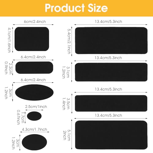 12 peças de remendos de reparo para jaquetas, kit de remendo de reparo de jaqueta acolchoada, remend