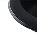 Classic Fashion Black Wide Brim Flat Top Fedora Panama Hat Church Cap Pork Pie Hat Jazz Hat for (As Shown, One Size)