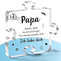 Linkax Vatertagsgeschenk für Papa Opa, Bester Papa Geschenk, Acryl Home Dekoration mit Spruch, Geburtstagsgeschenk für Papa, Dankeschön Geschenke