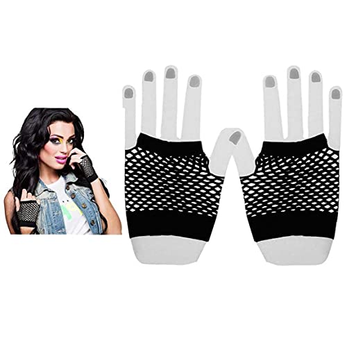 Visnet handschoenen, Creative Short Visnet vingerloze handschoenen Elastisch net Kostuum accessoires voor vrouwen… - Image 7