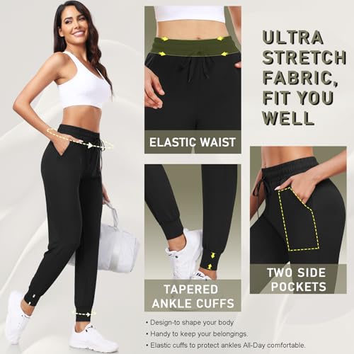 FULLSOFT Sweatpants for Women with Pockets-Womens Joggers Yoga Lounge Pants Relaxed-fit Leggings for Cycling Workout Running