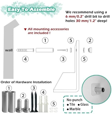 Acrylic Wall Mount Magazine Rack Set - 2PCS, 15.7in Hanging Organizer for Bathroom, Office, Newspapers, Brochures, Files & Vinyl Records Storage Display Shelf