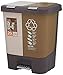 cjcaijun Garbage può Pattumiera Pedale Trash Can Rimovibili classificati con Coperchio Cestino Soggiorno Bagno Cucina rifiuti Cestino Marrone 20L Cestino Cestino