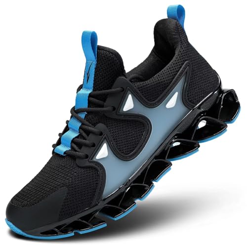 Image of Mens Running Shoes Blade Fashion Sneakers Casual Slip on Tennis Walking Athletic Sport Trainers Zapatillas para Hombre Black Moon