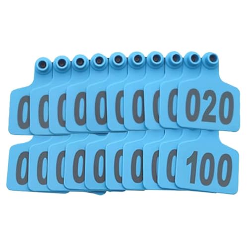 Étiquettes d'oreille plastique bétail grand format bleu pour éviter les pertes de suivi