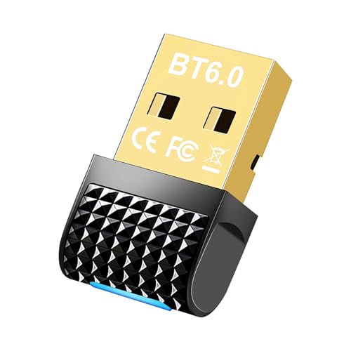USB Bluetooth PC, Receptor 6.0 Adaptador Bluetooth para PC Plug & Play, Dongle USB Receptor Adapter para Portátil, Auriculares, Teclado, Ratón Compatible con Windows 11/10/8.1