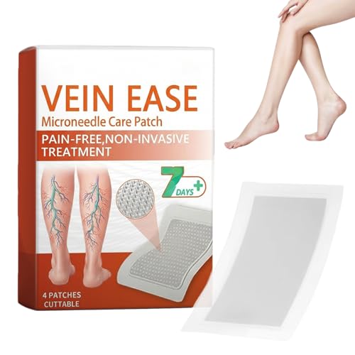 Feliciay Zvoevo Vein Ease Microneedle Care Patch 2026 Advanced Leg Vein Care Natural Ingredients Microneedle Patches for All Skin Types (1 Box)