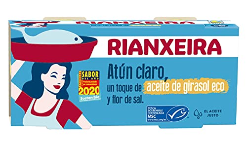 RIANXEIRA Atún Claro Ligero con Aceite de Girasol Eco. Pesca Sostenible Cover