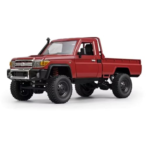 RMT MODELS Toyota Land Cruiser | Ferngesteuertes RC Auto 1:12 | 4WD Crawler Pickup | Steuerung 2.4 GHz 100 m | LED Licht | Li-Ion 7.4 V 500 mAh 30 min | RTR Komplettset Offroad (Rot)