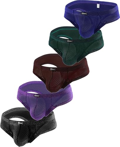 iKingsky Men's Cheeky Boxer Briefs Sexy Brazilian Back Mens Underwear Low Rise Mini Cheek Thong Breathable Under Panties - Main Image