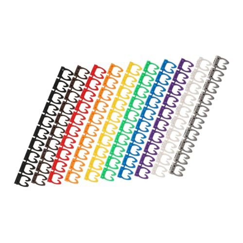 Kisangel 100 piezas Etiquetas Identificadoras Multicolor para Cables Etiquetas Reutilizables de Plástico Duradero para Organización y Marcado de Cables Eléctricos Unidades Práctico y Fácil