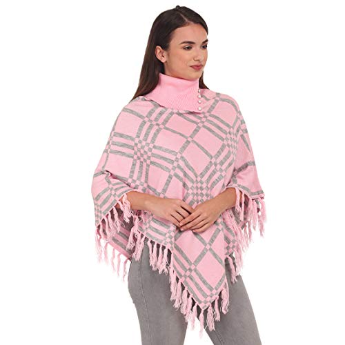 Image of eKools Women's Woolen Multicolor Winter wear Cardigans Shrug Poncho (Shrug1-64)