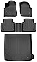 SMARTLINER All Weather Custom Fit Floor Mats 2 Rows and Cargo Liner Trunk Set Black for 2019-2022 Audi Q8/ RS Q8