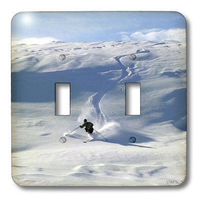 Double interrupteur à baïonnette décoratif skiing telemark Man Storås lsp_46183_2