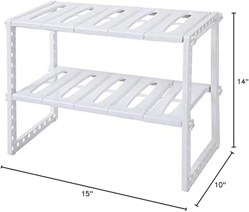 Estante de almacenamiento ajustable de 2 niveles, estante de almacenamiento de metal, estantería de alambre, estantes de almacenamiento de metal