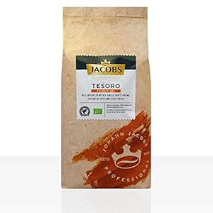 Jacobs Professional Tesoro Café Crema, Bio-Kaffeebohnen 1kg, ganze Bohnen, 100% Arabica, leichter Geschmack, Intensität 3/5, UTZ-zertifiziert