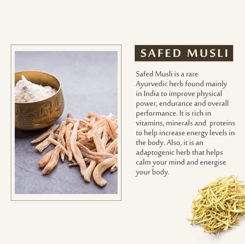 Image of Pure Organic safed Musli (White Musli), Chlorophytum Borivilianum Roots (50g)