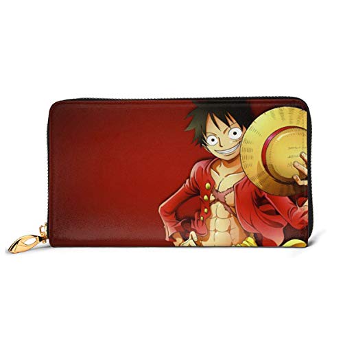 Preisvergleich Produktbild Einteilige Geldbörse aus echtem Leder mit Reißverschluss, lange Clutch, Münzfach, Kartenpaket für Damen und Herren