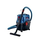Bosch GAS 15 PS Heavy Duty Corded Electric Wet & Dry Vacuum Cleaner, 1,100W, 270 mbar, 10 Litre Tank , 6 kg + Nozzle & Accessories, 1 Year Warranty