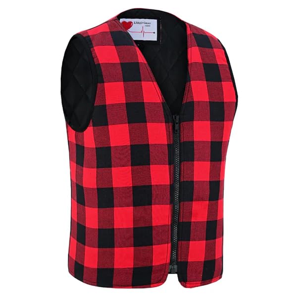 Flannel Vest for LVAD Patients - Durable and Comfortable LVAD Clothing with Controller & Battery Pockets