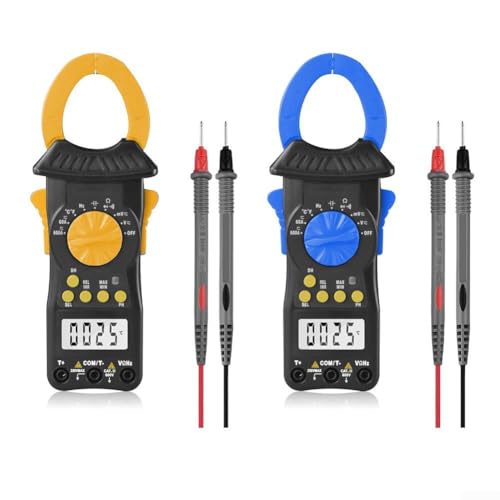 Pinza Amperimétrica Digital con Rango Automático y Medición True RMS de AC hasta 600A, 600V, Mordaza de 38mm para Sujeción Segura (Azul) miniatura 2