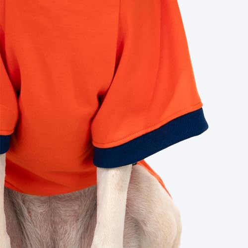 Image of HUFT Good Doggo Pet Sweatshirt - Orange (XL) | Cozy Winter Clothes & Hoodie for Small Dogs | Soft, Warm & Stylish Dog Apparel for Puppies, Beagles, Pugs & All Breeds | Perfect Holiday & Winter Outfit