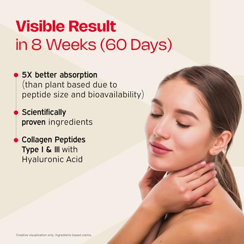Image of Nutriburst Japanese Marine Collagen Powder (Type I & III), 300g with 300ml Bottle | For Skin, Hair, Nails & Joints | Strawberry Flavour | High Absorption Collagen for Men & Women | Pack of 3